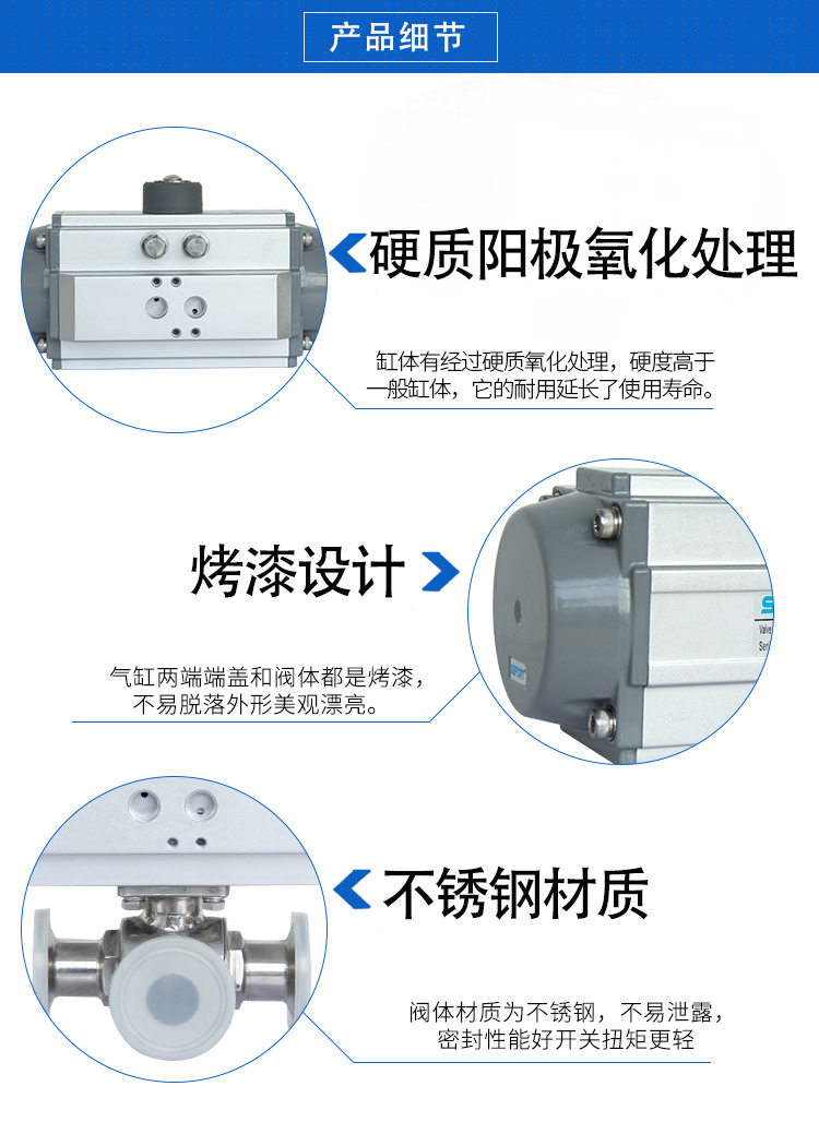 【SEFORT】气动三通卡箍球阀