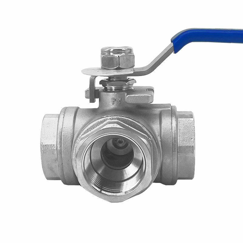 手动三通螺纹球阀